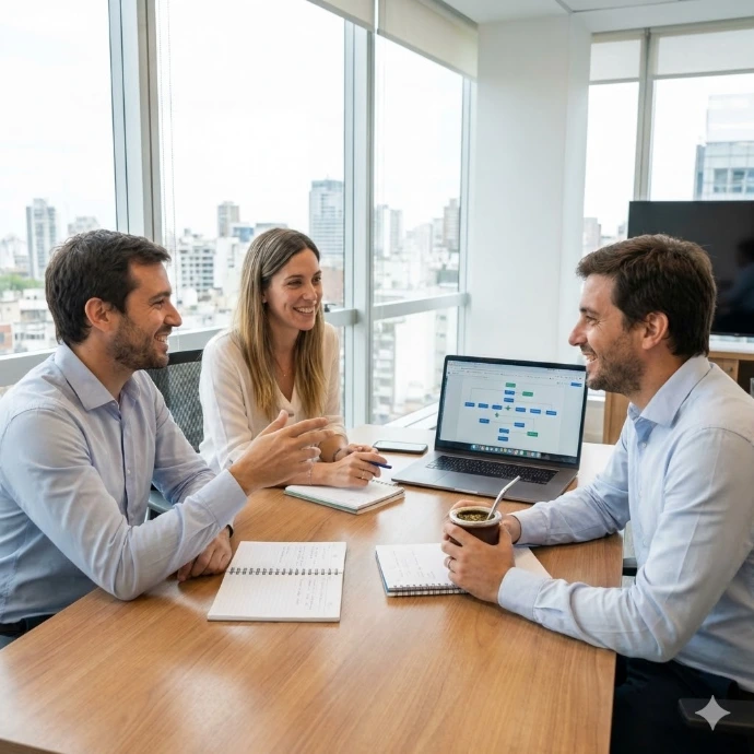 Reunión de asesoramiento tecnológico con el equipo de Sistemas de Hudson.